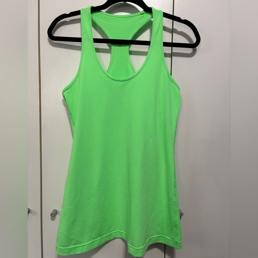 lululemon athletica Neon Lime Green Racerback Tank